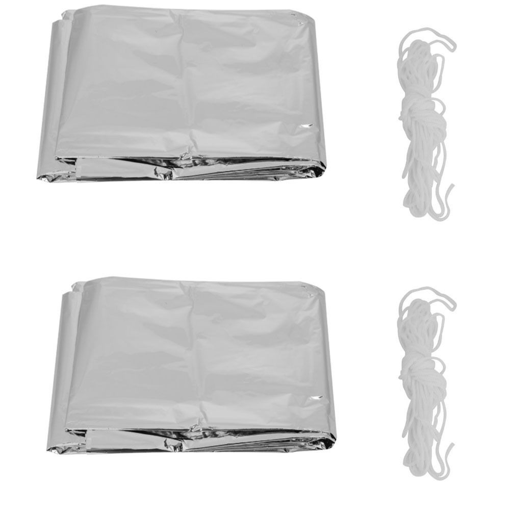 Survival Blanket Reflective - 2 Buah Selimut Penampungan Darurat Reflektif