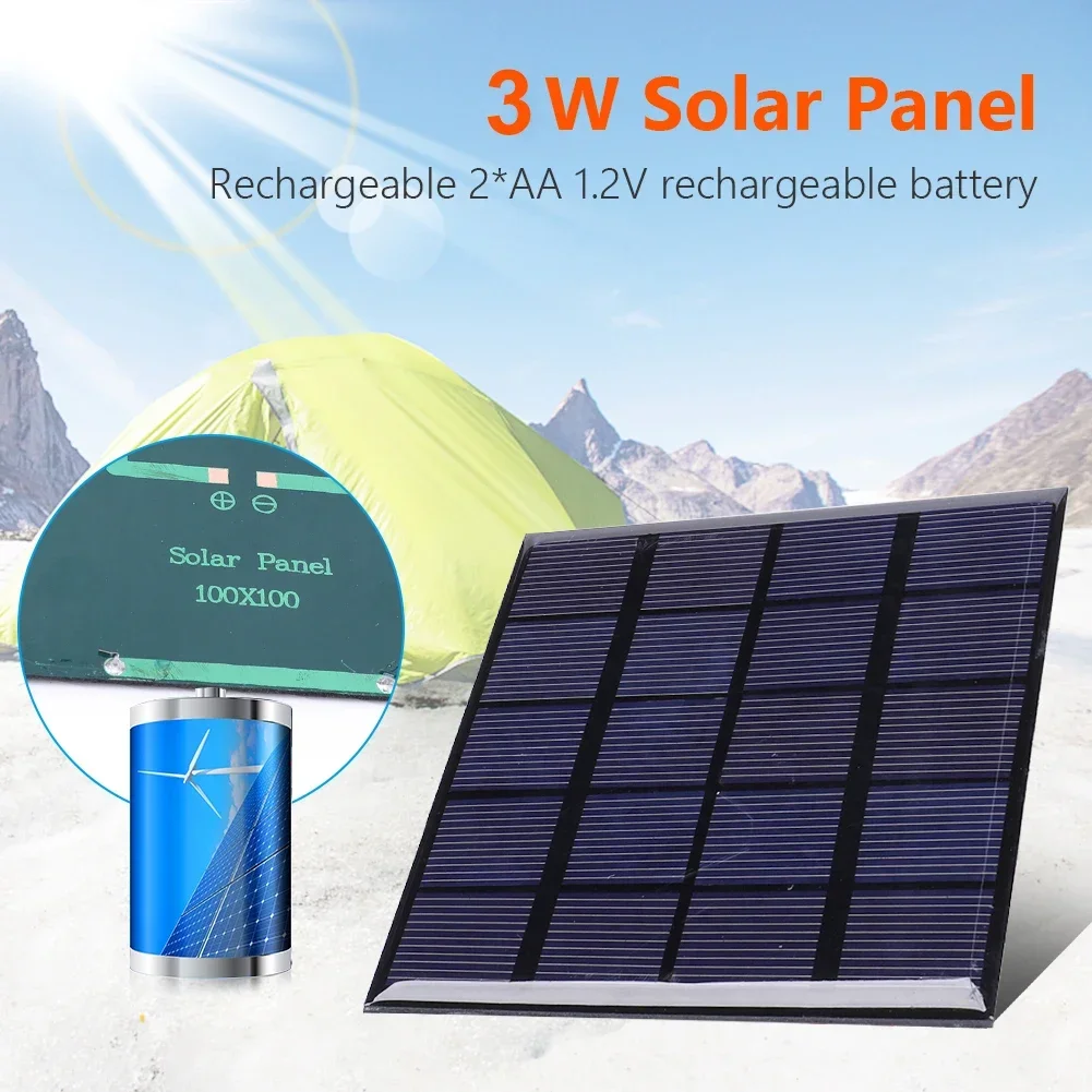 Solar Emergency Charger - Panel surya 3W 5V papan surya